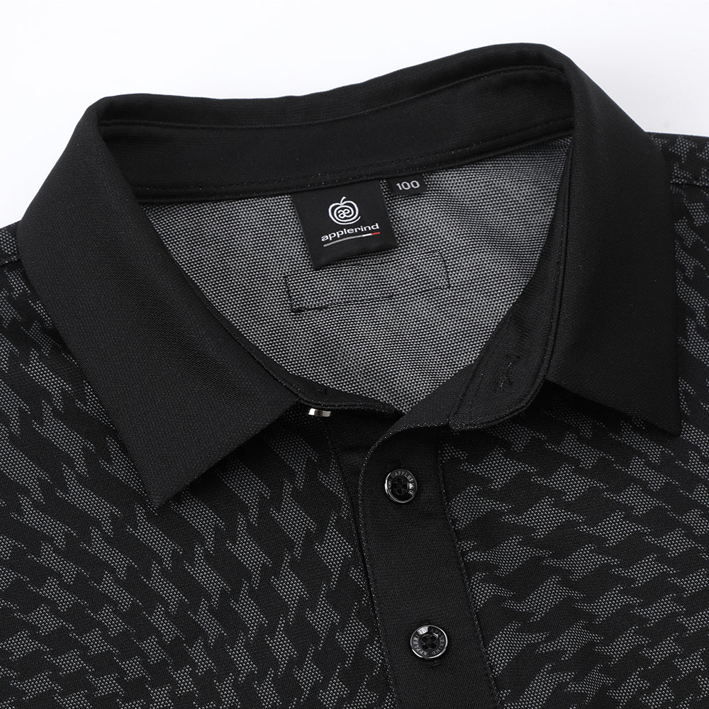 M0CSS12 Illusion Check Print Cool Polo メンズSpring-Summer